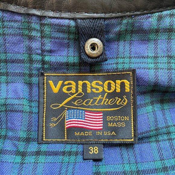 Vanson Comet Motorcycle Jacket Cafe Racer Black Size 38 US Small - Picture 6 of 12